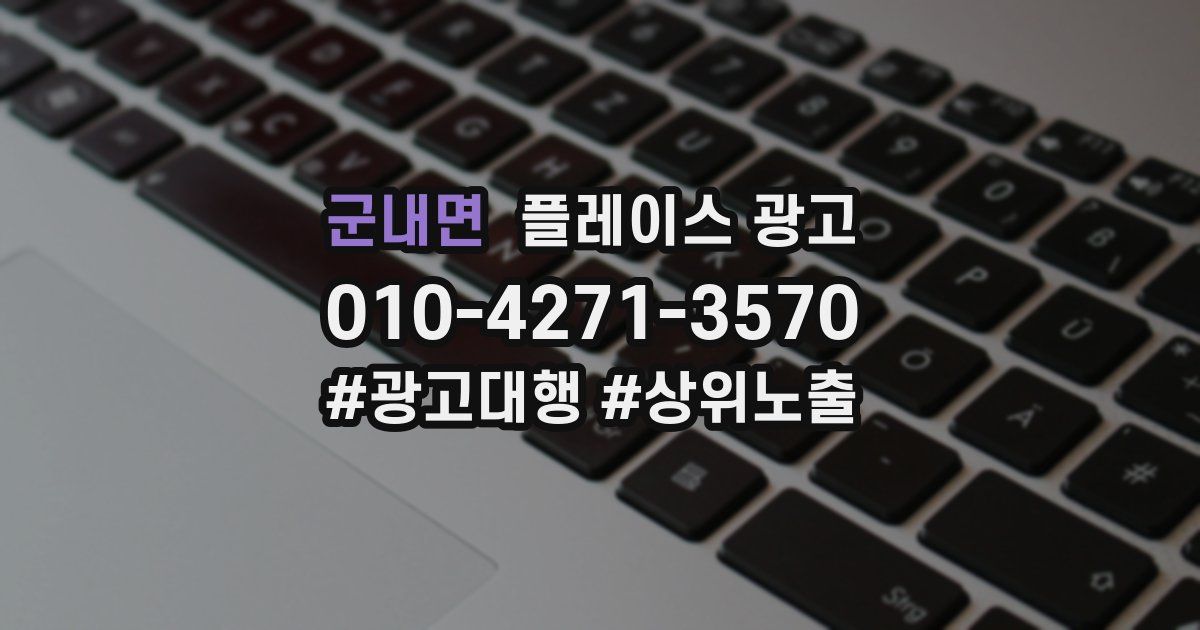 군내면 플레이스 광고