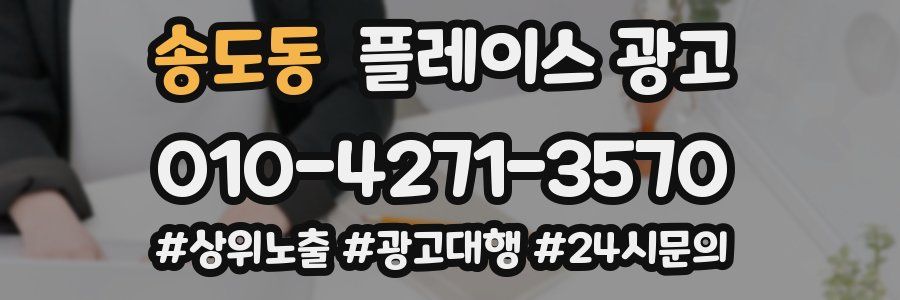 송도동 플레이스 광고