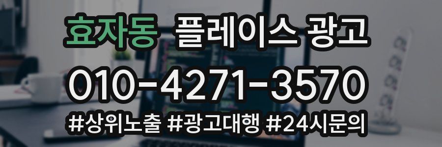 효자동 플레이스 광고