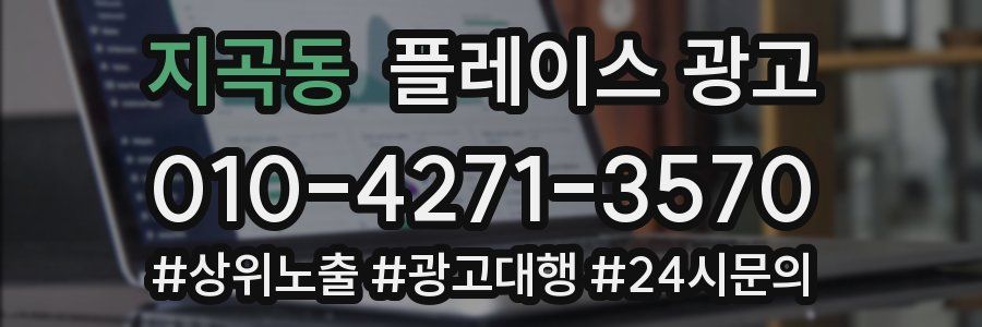지곡동 플레이스 광고
