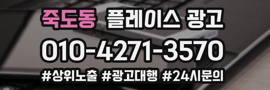 죽도동 플레이스 광고