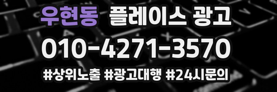 우현동 플레이스 광고