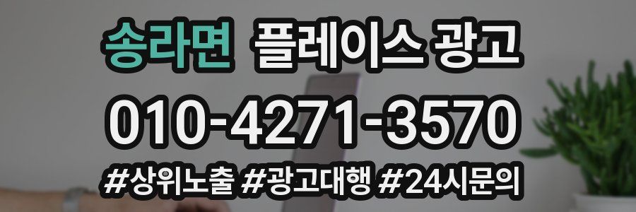 송라면 플레이스 광고