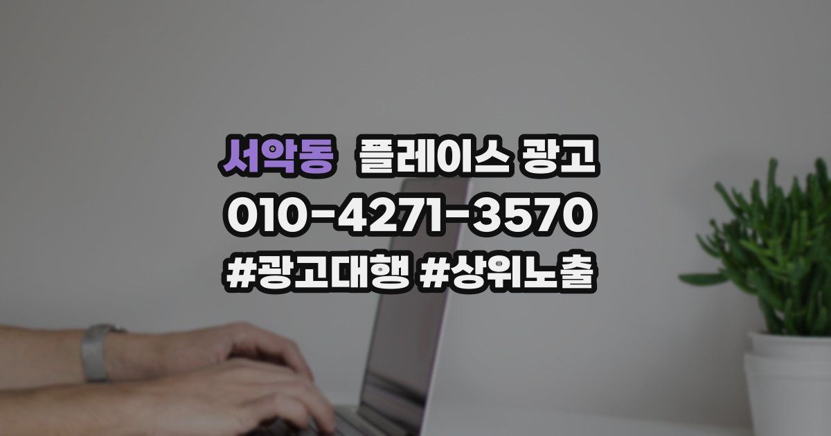 서악동 플레이스 광고