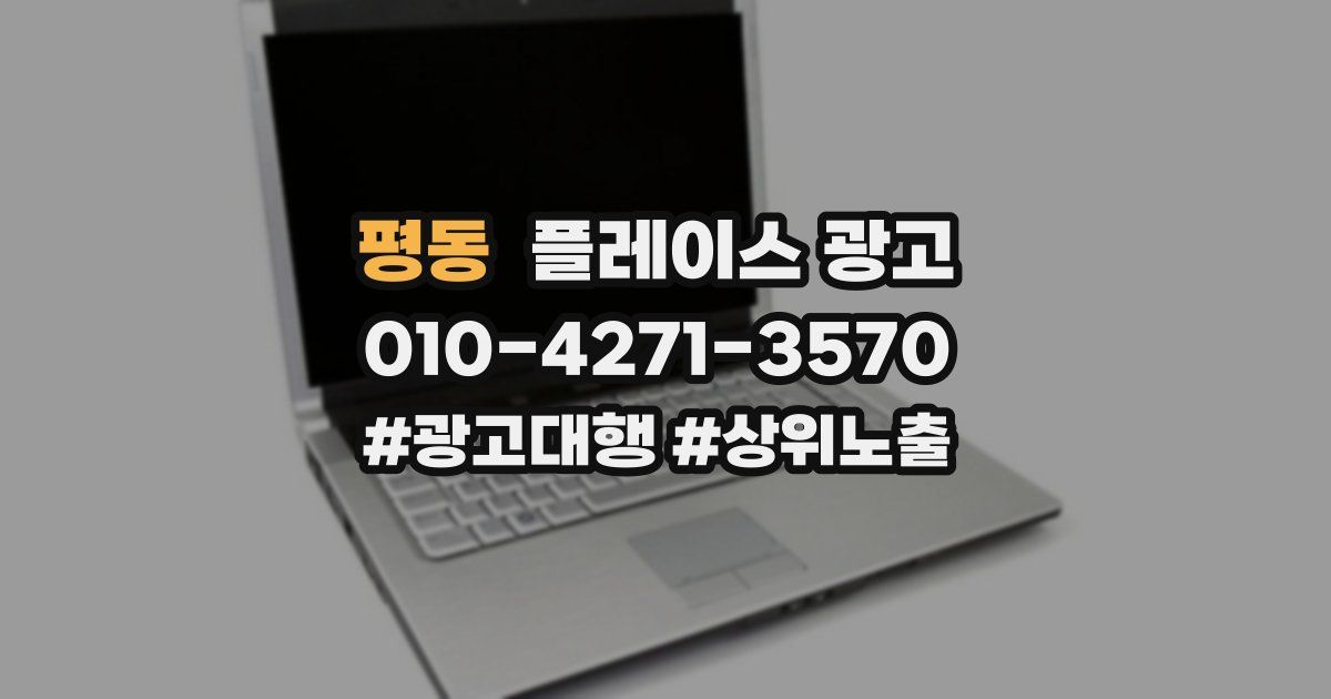 평동 플레이스 광고
