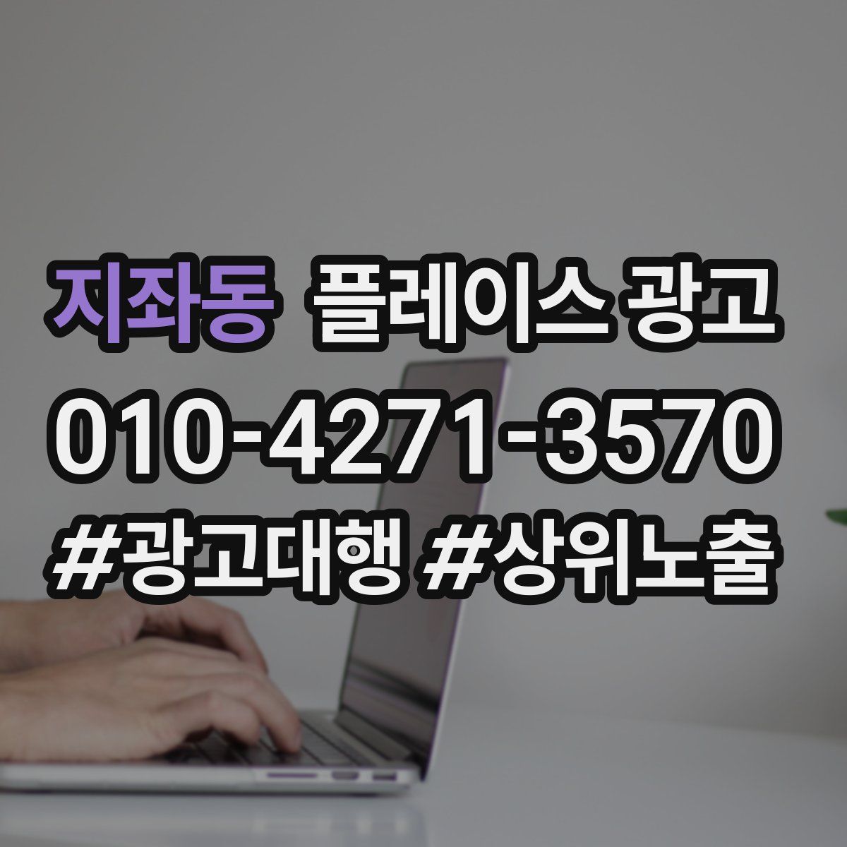 지좌동 플레이스 광고