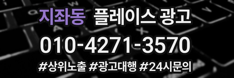 지좌동 플레이스 광고