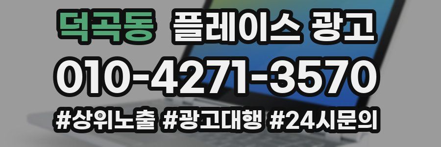 덕곡동 플레이스 광고