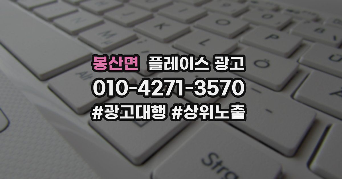 봉산면 플레이스 광고