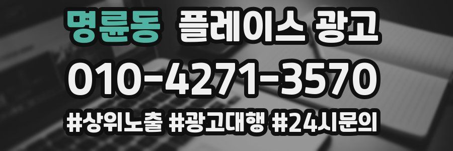 명륜동 플레이스 광고
