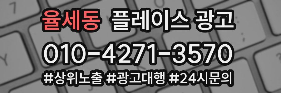 율세동 플레이스 광고