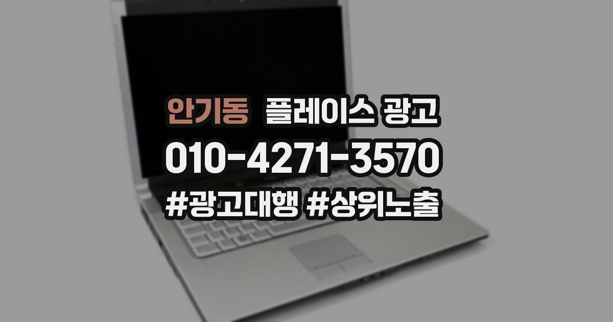 안기동 플레이스 광고