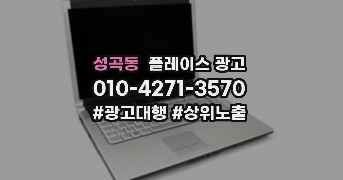 성곡동 플레이스 광고