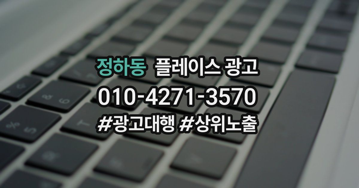정하동 플레이스 광고