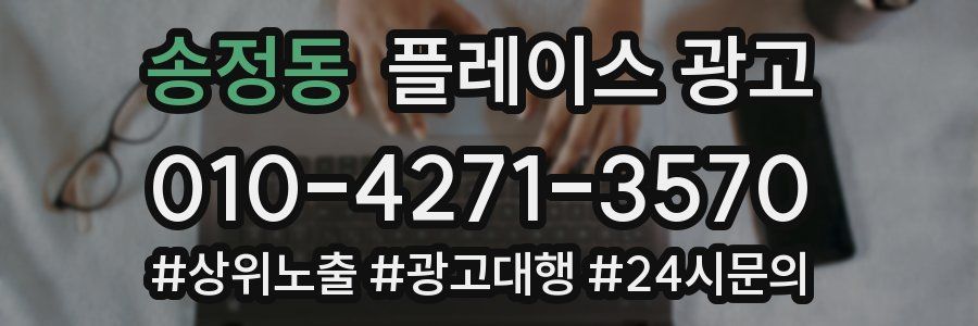 송정동 플레이스 광고