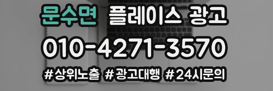 문수면 플레이스 광고
