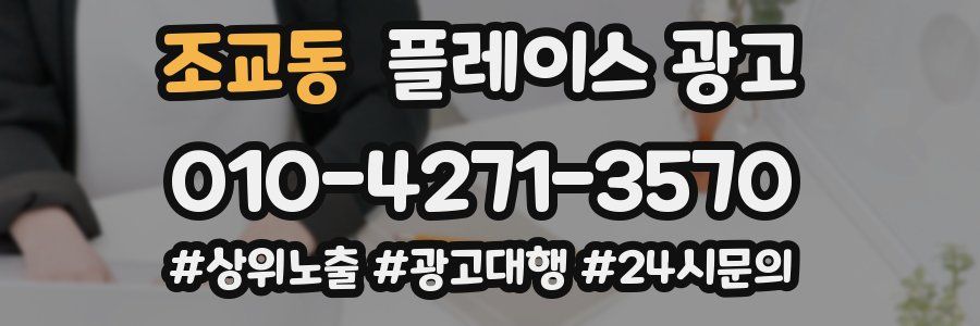 조교동 플레이스 광고