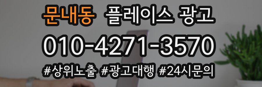 문내동 플레이스 광고