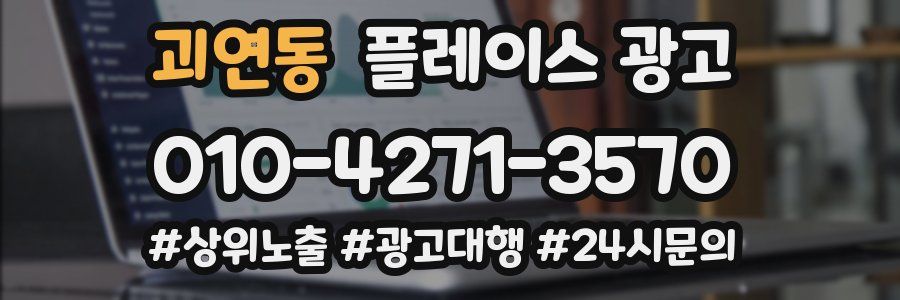 괴연동 플레이스 광고