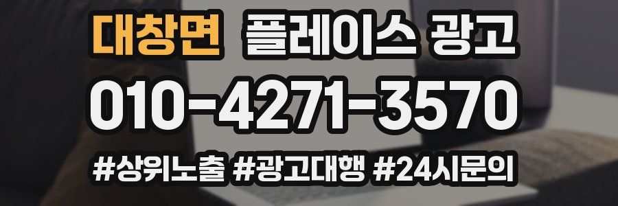 대창면 플레이스 광고