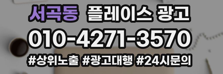 서곡동 플레이스 광고