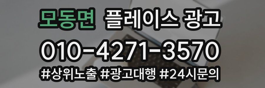 모동면 플레이스 광고
