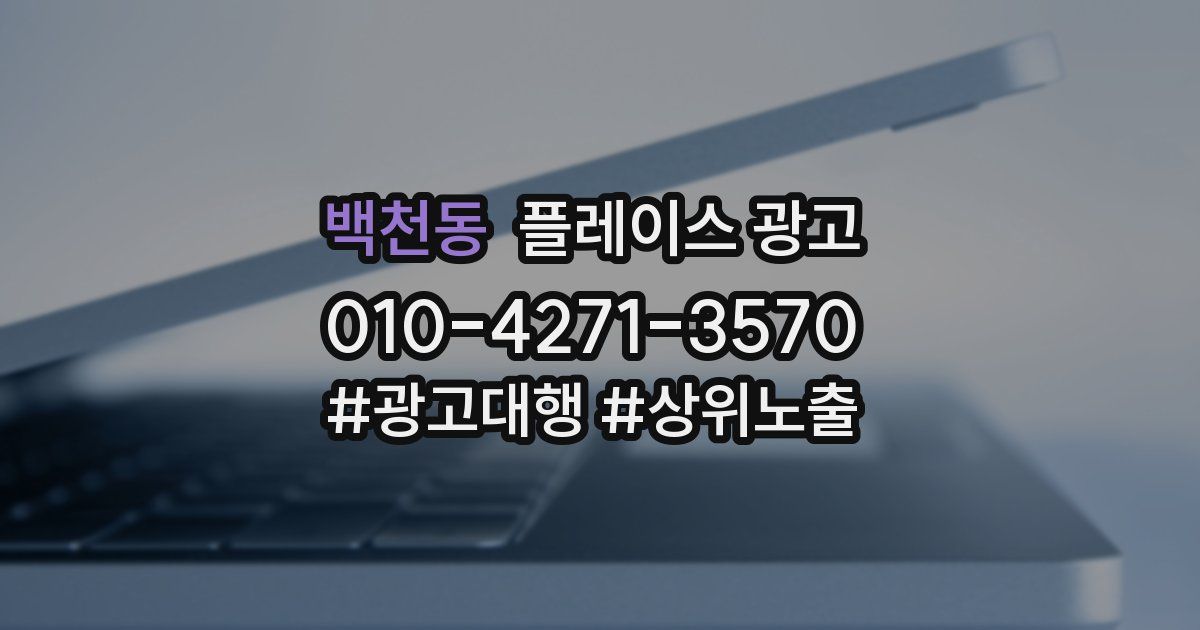 백천동 플레이스 광고