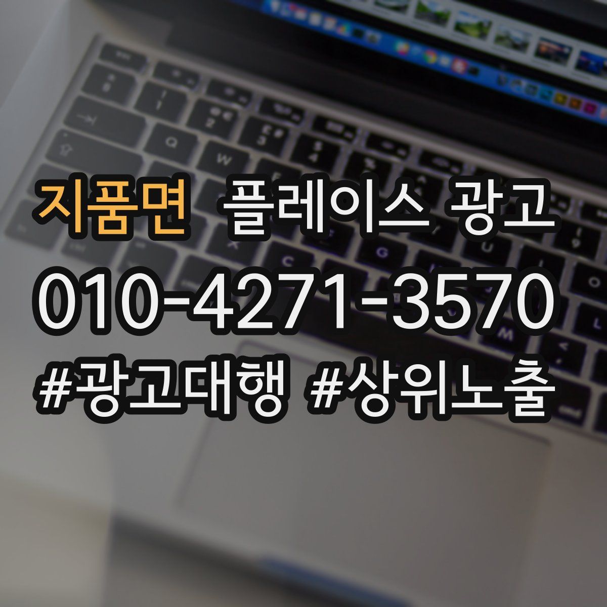 지품면 플레이스 광고