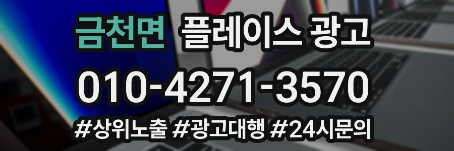 금천면 플레이스 광고