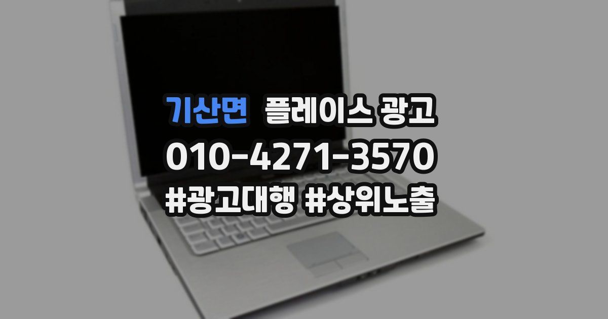 기산면 플레이스 광고