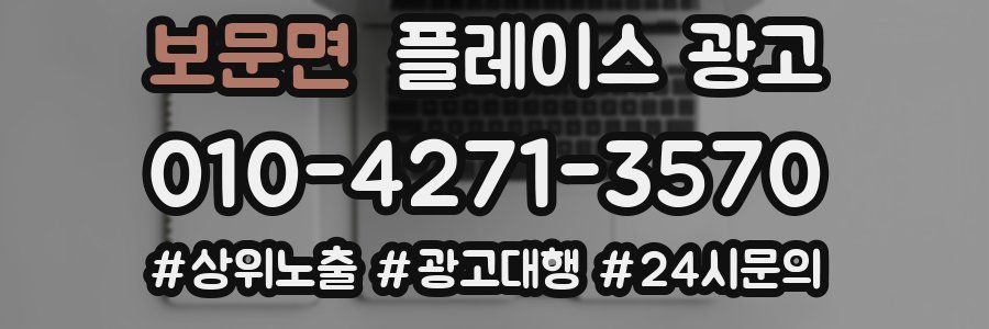 보문면 플레이스 광고