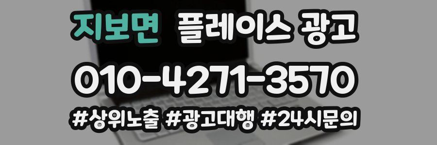 지보면 플레이스 광고