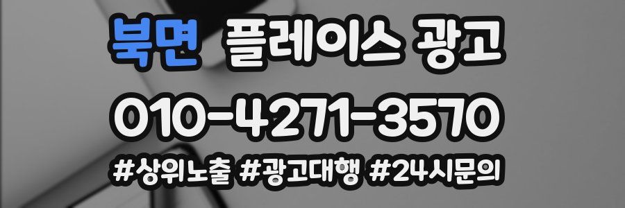 북면 플레이스 광고