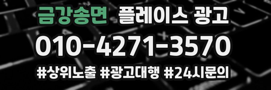 금강송면 플레이스 광고