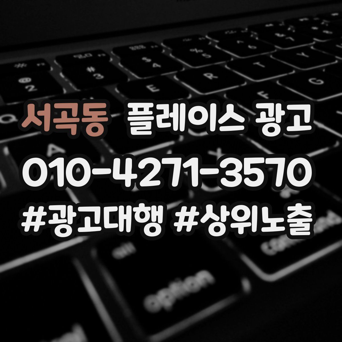 서곡동 플레이스 광고
