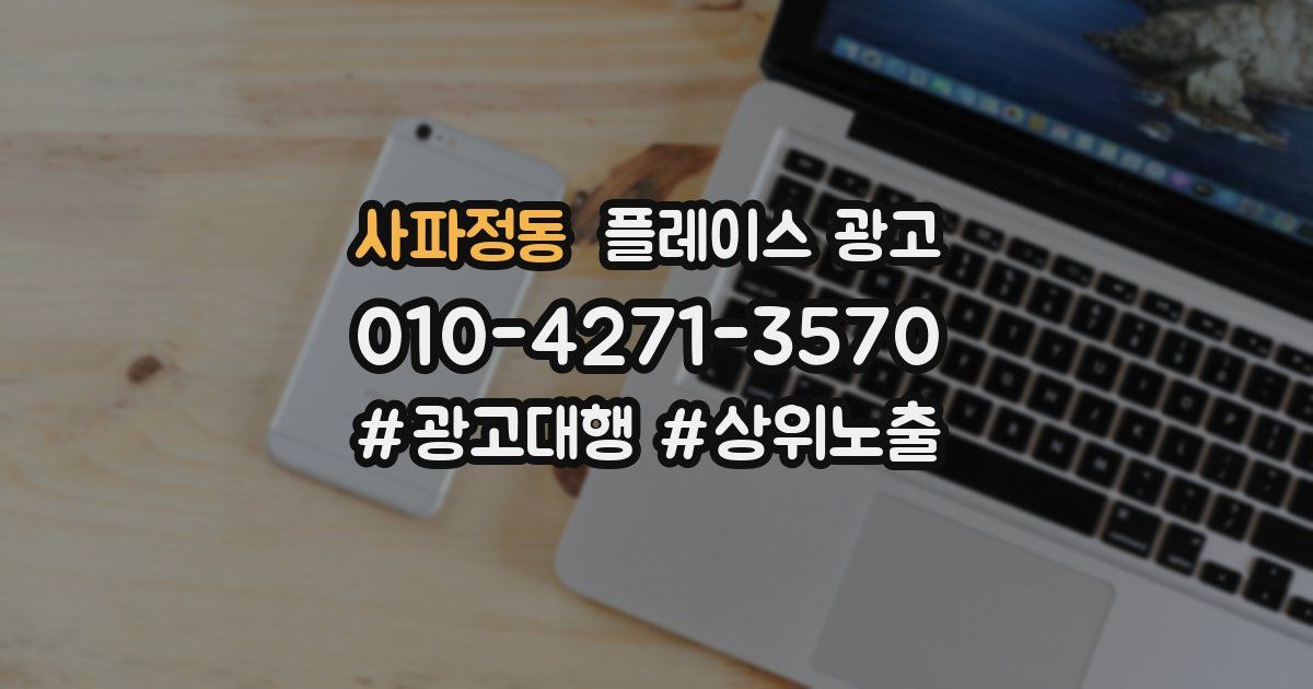 사파정동 플레이스 광고