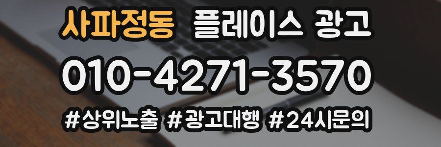 사파정동 플레이스 광고
