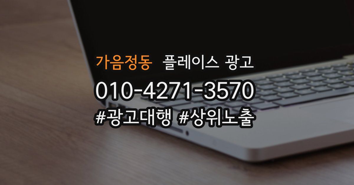 가음정동 플레이스 광고