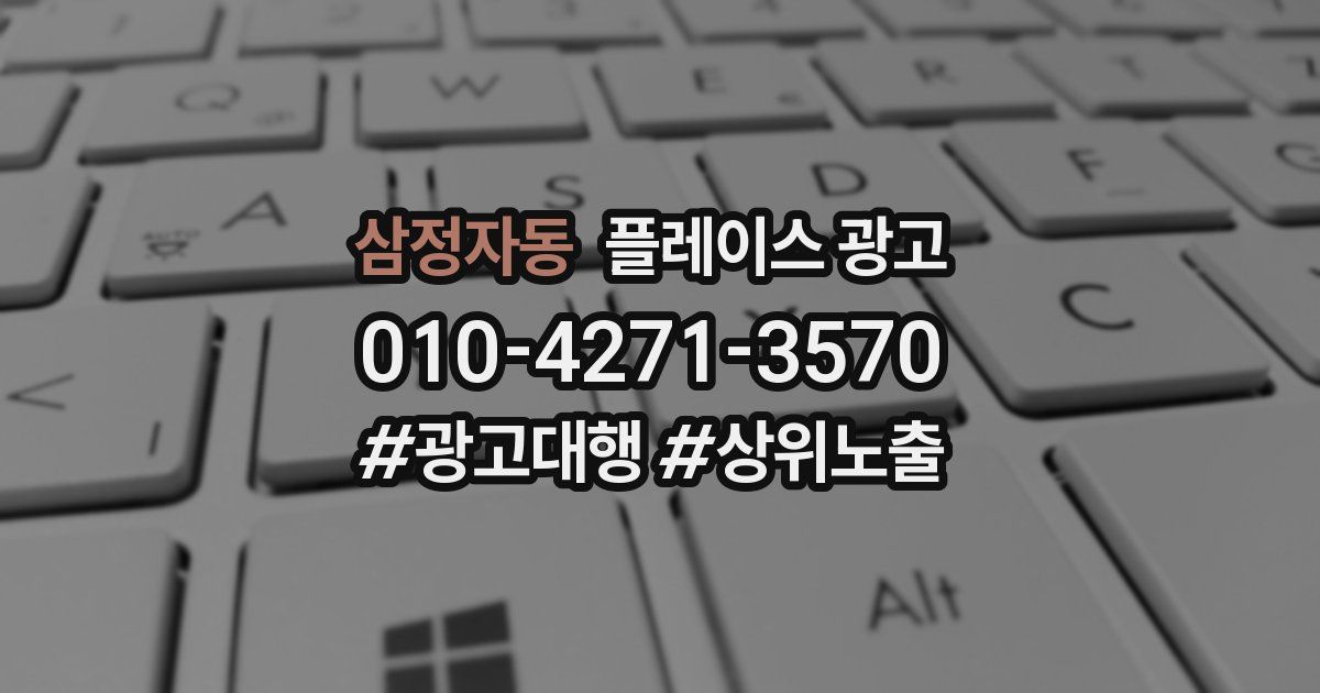 삼정자동 플레이스 광고