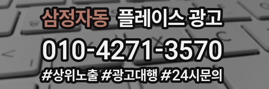 삼정자동 플레이스 광고