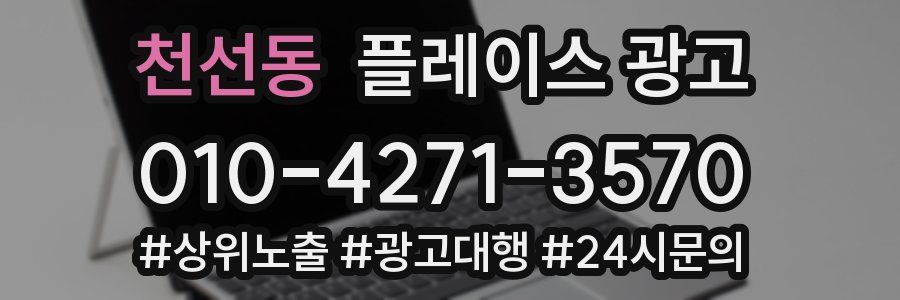 천선동 플레이스 광고