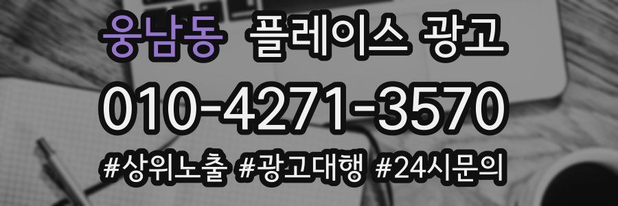 웅남동 플레이스 광고