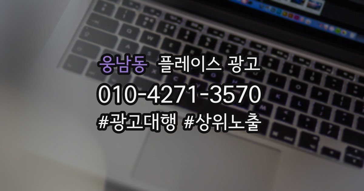 웅남동 플레이스 광고