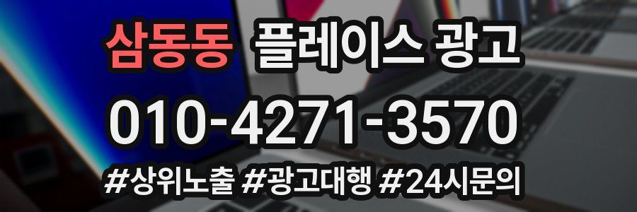삼동동 플레이스 광고