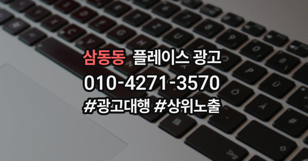 삼동동 플레이스 광고
