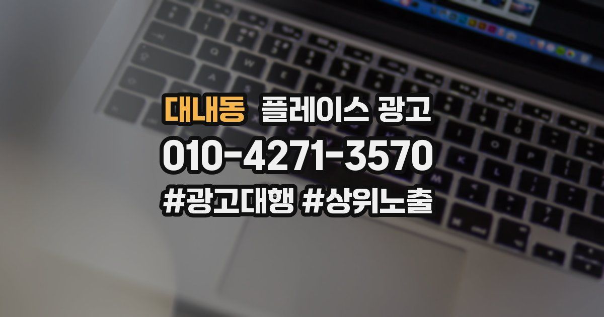 대내동 플레이스 광고
