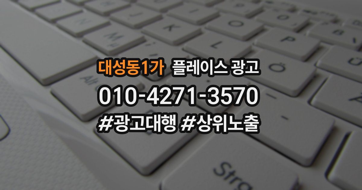 대성동1가 플레이스 광고
