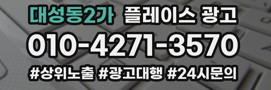 대성동2가 플레이스 광고