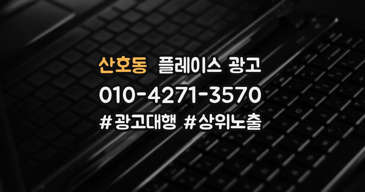 산호동 플레이스 광고