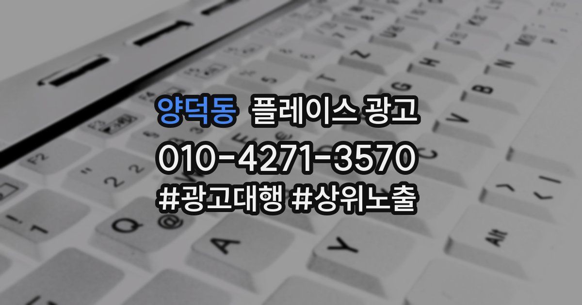 양덕동 플레이스 광고